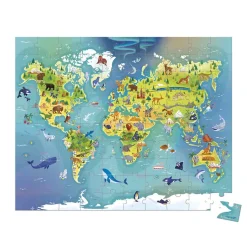 Janod Puzzle Monde 100 pièces* Puzzles Fabriqués En France|Puzzles 50 À 149 Pièces