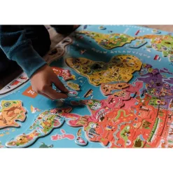 Janod Puzzle Monde Magnétique 92 pièces* Jeux Éducatifs Primaire|Jeux Éducatifs Science & Géographie