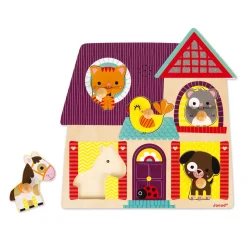 Janod Puzzle musical Mes petits compagnons 5 pièces* Puzzles En Bois Premier Âge|Puzzles En Bois Premier Âge