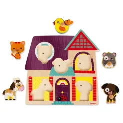 Janod Puzzle musical Mes petits compagnons 5 pièces* Puzzles En Bois Premier Âge|Puzzles En Bois Premier Âge