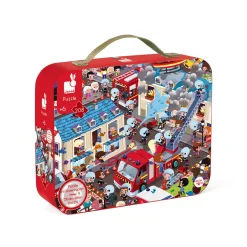 Janod Puzzle observation Pompiers 208 pièces* Puzzles Éducatifs|Puzzles 150 À 499 Pièces