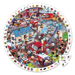 Janod Puzzle observation Pompiers 208 pièces* Puzzles Éducatifs|Puzzles 150 À 499 Pièces