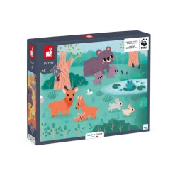 Janod Puzzle Panoramique 4 Saisons 36 pièces - Partenariat WWF®* Puzzles 20 À 49 Pièces