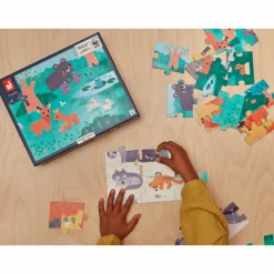 Janod Puzzle Panoramique 4 Saisons 36 pièces - Partenariat WWF®* Puzzles 20 À 49 Pièces