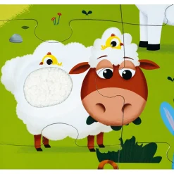 Janod Puzzle Tactile de la Ferme 20 pièces* Tracteurs & Animaux De La Ferme|Puzzles 20 À 49 Pièces