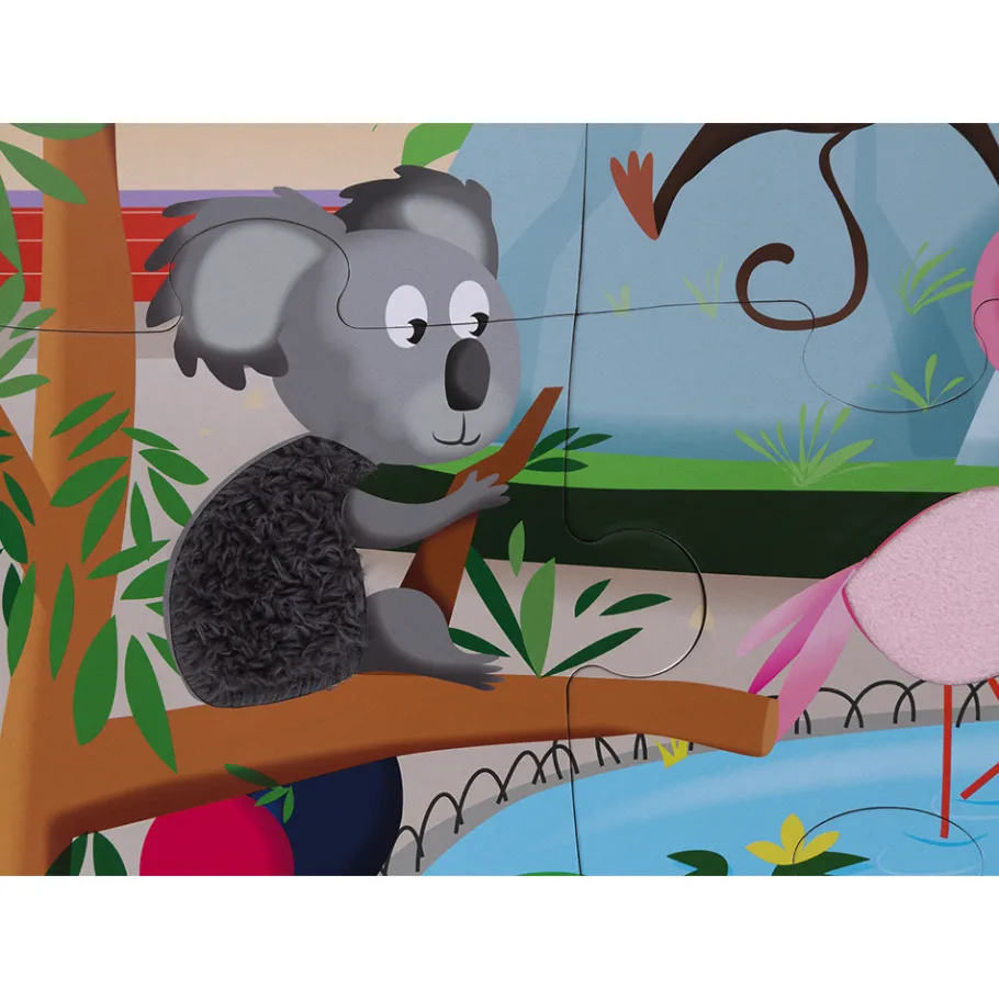 Janod Puzzle Tactile 'Journée Zoo' 20 pièces* Puzzles 20 À 49 Pièces