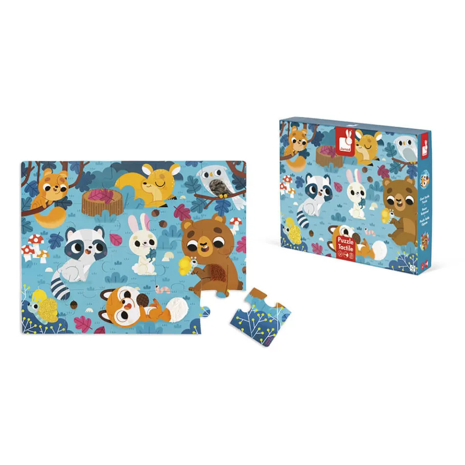 Janod Puzzle Tactile Les Animaux de la Forêt 20 pièces* Puzzles 20 À 49 Pièces