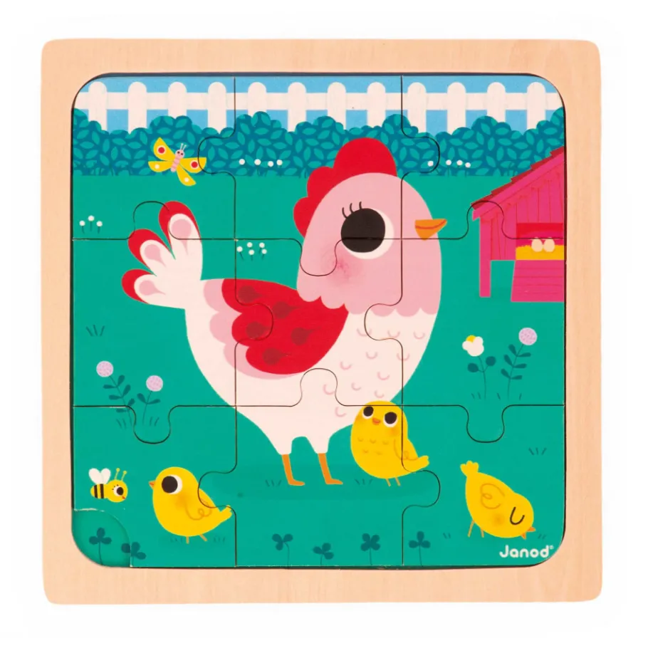 Janod Puzzle Trio* Puzzles En Bois Premier Âge|Puzzles En Bois Premier Âge