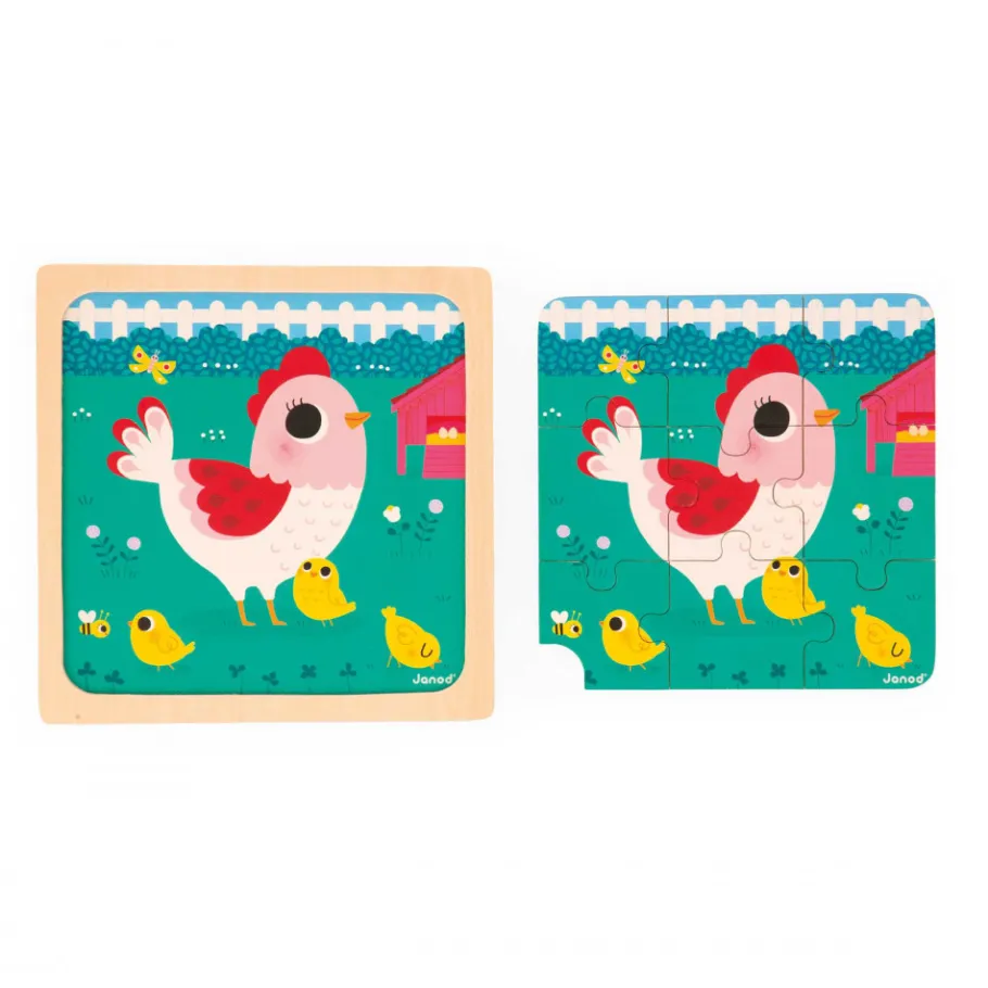 Janod Puzzle Trio* Puzzles En Bois Premier Âge|Puzzles En Bois Premier Âge