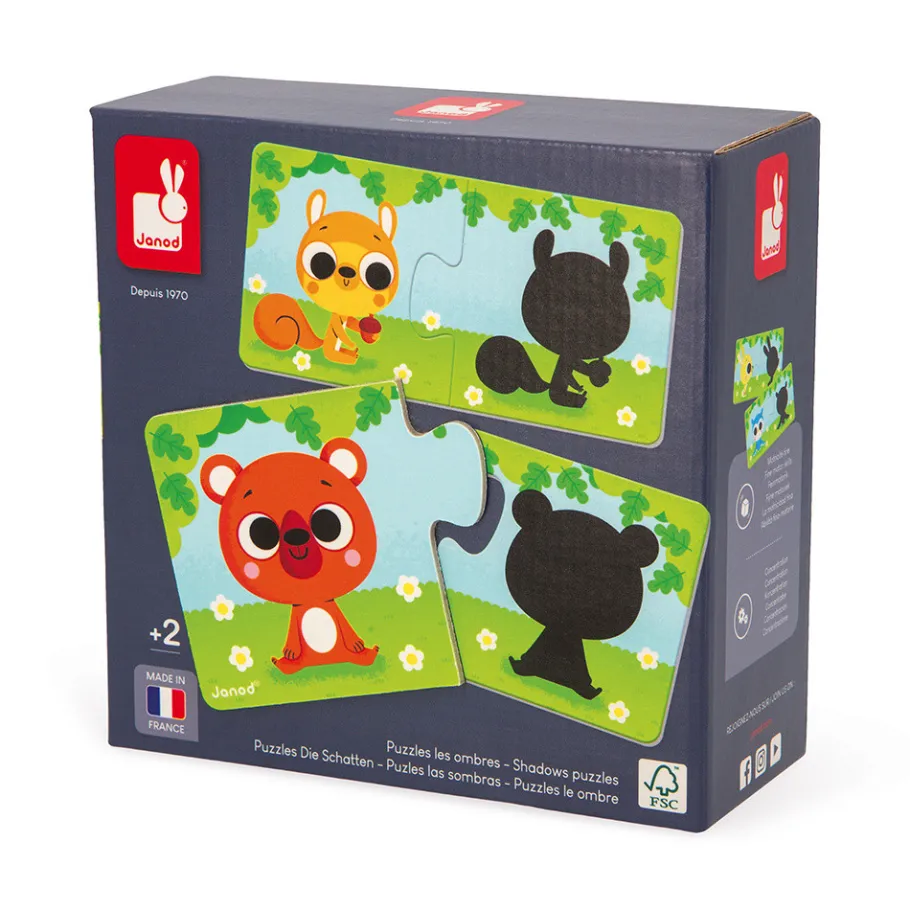 Janod Puzzles les Animaux et Leur Ombre* Puzzles 20 À 49 Pièces