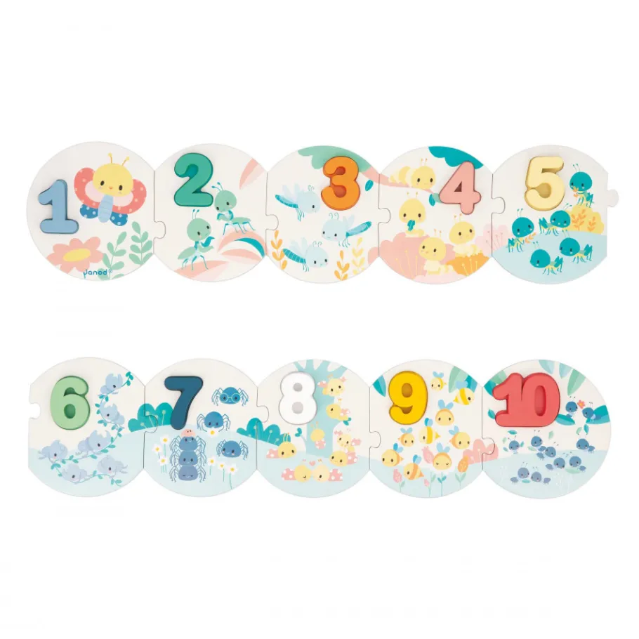 Janod Puzzles Mes Premiers Chiffres Pure* Jeux Éducatifs Maternelle|Jeux Éducatifs Chiffres & Lettres