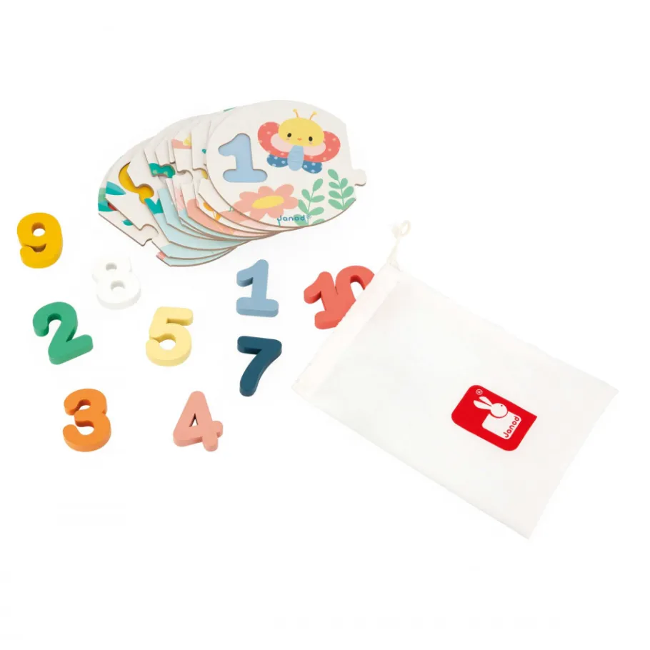 Janod Puzzles Mes Premiers Chiffres Pure* Jeux Éducatifs Maternelle|Jeux Éducatifs Chiffres & Lettres