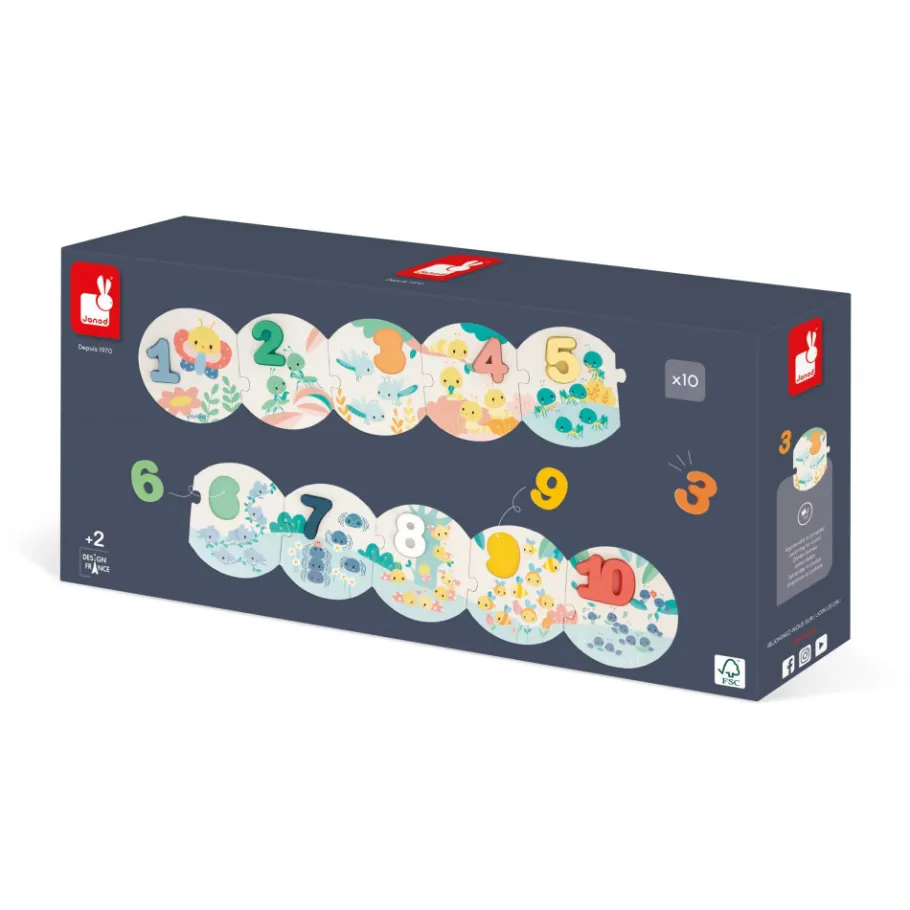 Janod Puzzles Mes Premiers Chiffres Pure* Jeux Éducatifs Maternelle|Jeux Éducatifs Chiffres & Lettres