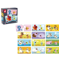 Janod Puzzles Parents et Bébés Animaux* Jeux De Mémoire & D'Associations|Jeux Éducatifs Maternelle
