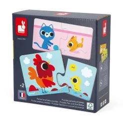 Janod Puzzles Parents et Bébés Animaux* Jeux De Mémoire & D'Associations|Jeux Éducatifs Maternelle