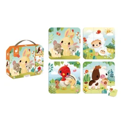 Janod Puzzles Évolutifs Animaux Ferme* Tracteurs & Animaux De La Ferme|Puzzles Fabriqués En France