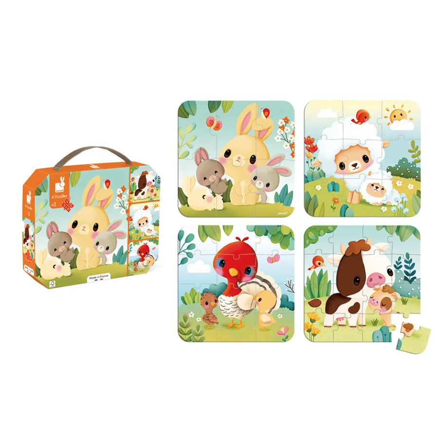 Janod Puzzles Évolutifs Animaux Ferme* Tracteurs & Animaux De La Ferme|Puzzles Fabriqués En France