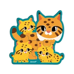 Janod Puzzles évolutifs Animaux 2-3-4-5-6 pièces - Partenariat WWF®* Puzzles Éducatifs|Puzzles 20 À 49 Pièces