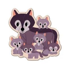 Janod Puzzles évolutifs Animaux 2-3-4-5-6 pièces - Partenariat WWF®* Puzzles Éducatifs|Puzzles 20 À 49 Pièces