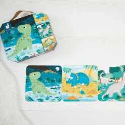 Janod Puzzles Évolutifs Dinosaures - 4 puzzles* Puzzles Fabriqués En France|Puzzles 20 À 49 Pièces