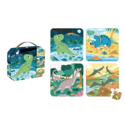 Janod Puzzles Évolutifs Dinosaures - 4 puzzles* Puzzles Fabriqués En France|Puzzles 20 À 49 Pièces