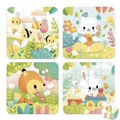 Janod Puzzles Évolutifs Pure - 4 puzzles* Puzzles Fabriqués En France|Puzzles 20 À 49 Pièces