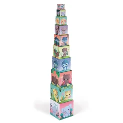 Janod Pyramide carrée les Animaux Tous Mignons* Cubes & Pyramides|Manipulation & Encastrement