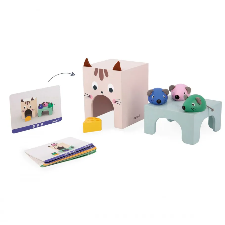 Janod Se Repérer dans l'Espace - Chat et Souris* Jeux Éducatifs Maternelle|Jeux Éducatifs Science & Géographie
