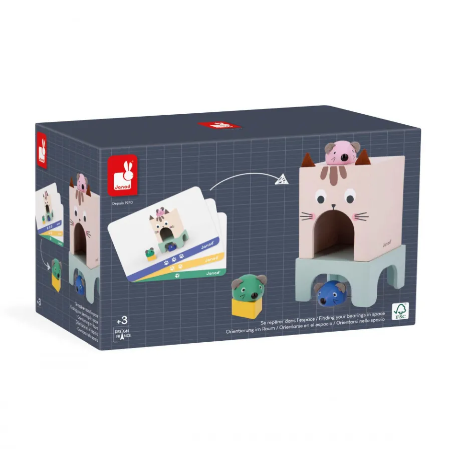 Janod Se Repérer dans l'Espace - Chat et Souris* Jeux Éducatifs Maternelle|Jeux Éducatifs Science & Géographie