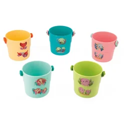 Janod Seaux de Bain Mes Bébé Animaux* Cubes & Seaux De Bain