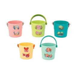 Janod Seaux de Bain Mes Bébé Animaux* Cubes & Seaux De Bain