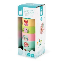 Janod Seaux de Bain Mes Bébé Animaux* Cubes & Seaux De Bain