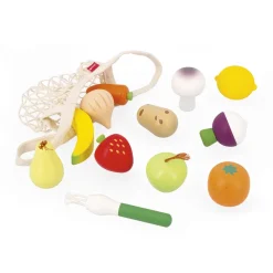 Janod Set 12 Fruits et Légumes Filet Mamie Soleil* Cuisines, Dinettes & Marchandes