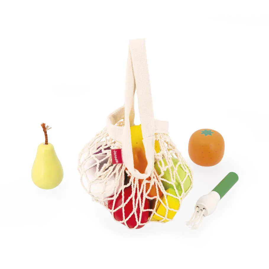 Janod Set 12 Fruits et Légumes Filet Mamie Soleil* Cuisines, Dinettes & Marchandes