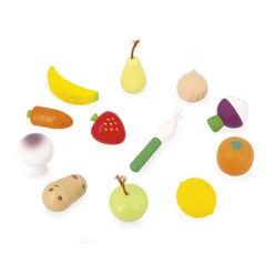 Janod Set 12 Fruits et Légumes Filet Mamie Soleil* Cuisines, Dinettes & Marchandes