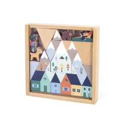 Janod Set de 35 cubes en bois Vallée blanche - Cross Roads* Jeux De Construction|Cubes & Pyramides