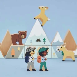 Janod Set de 35 cubes en bois Vallée blanche - Cross Roads* Jeux De Construction|Cubes & Pyramides
