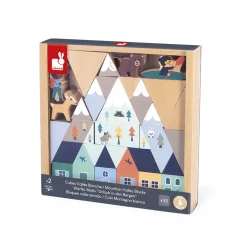 Janod Set de 35 cubes en bois Vallée blanche - Cross Roads* Jeux De Construction|Cubes & Pyramides