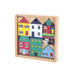 Janod Set de 36 cubes en bois Ville - Cross Roads* Jeux De Construction|Cubes & Pyramides