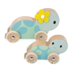 Janod Set de 2 Tortues à Pousser Pure* Jouets À Promener & À Pousser