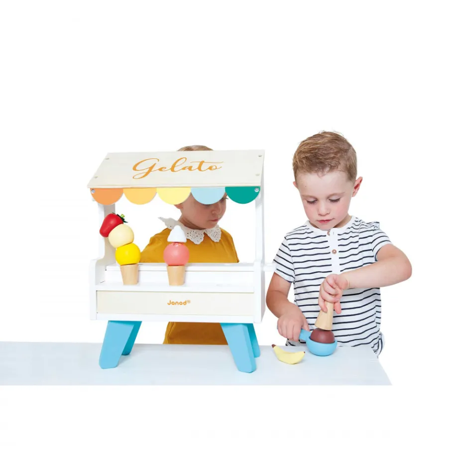 Janod Stand de Glaces* Imitation Métiers|Cuisines, Dinettes & Marchandes