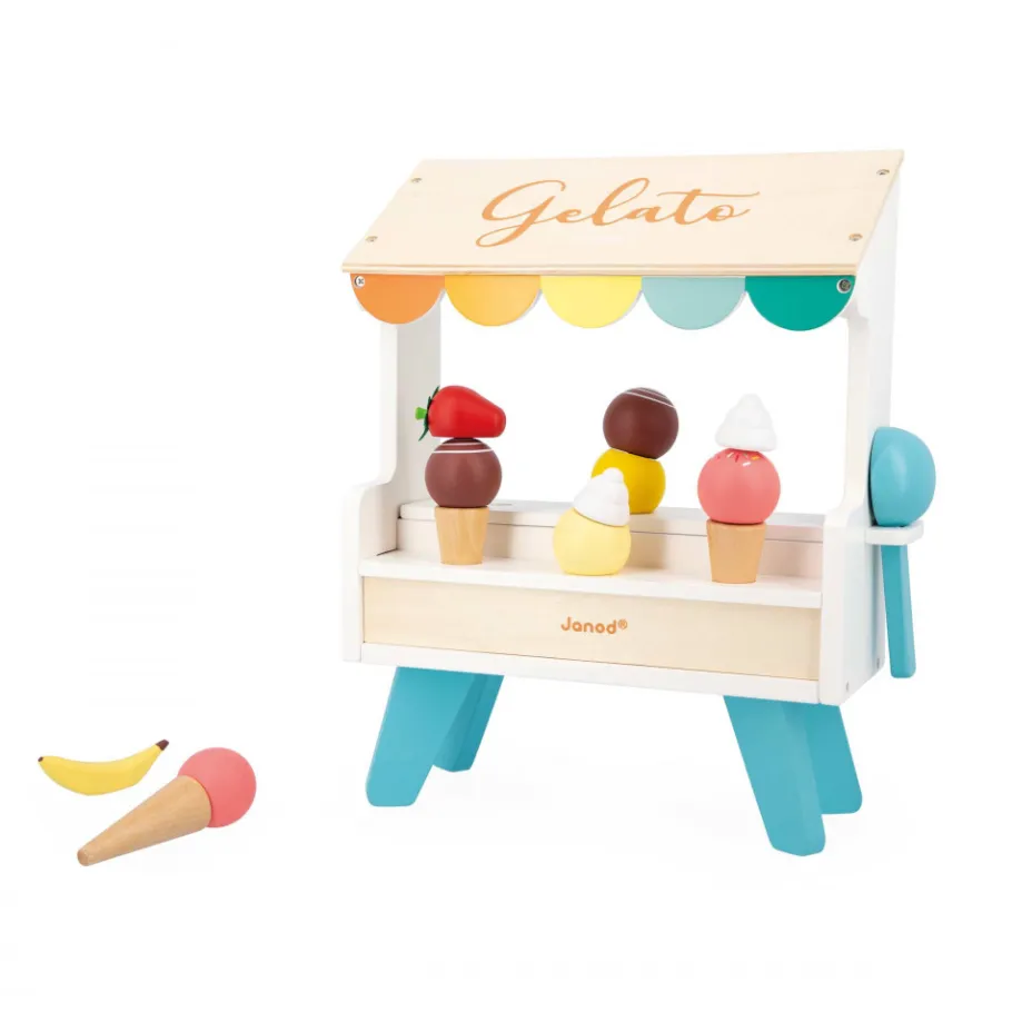Janod Stand de Glaces* Imitation Métiers|Cuisines, Dinettes & Marchandes