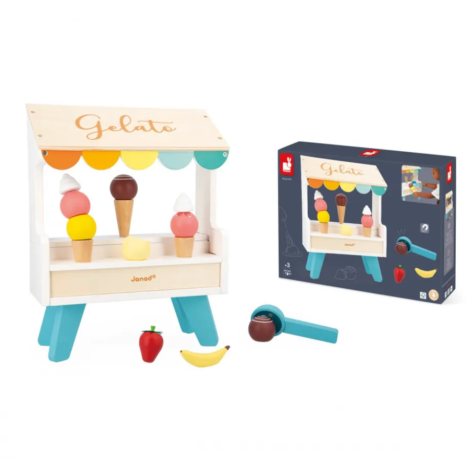 Janod Stand de Glaces* Imitation Métiers|Cuisines, Dinettes & Marchandes
