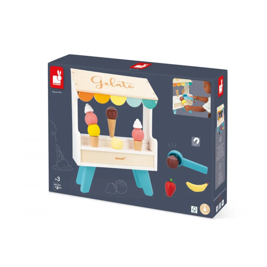 Janod Stand de Glaces* Imitation Métiers|Cuisines, Dinettes & Marchandes