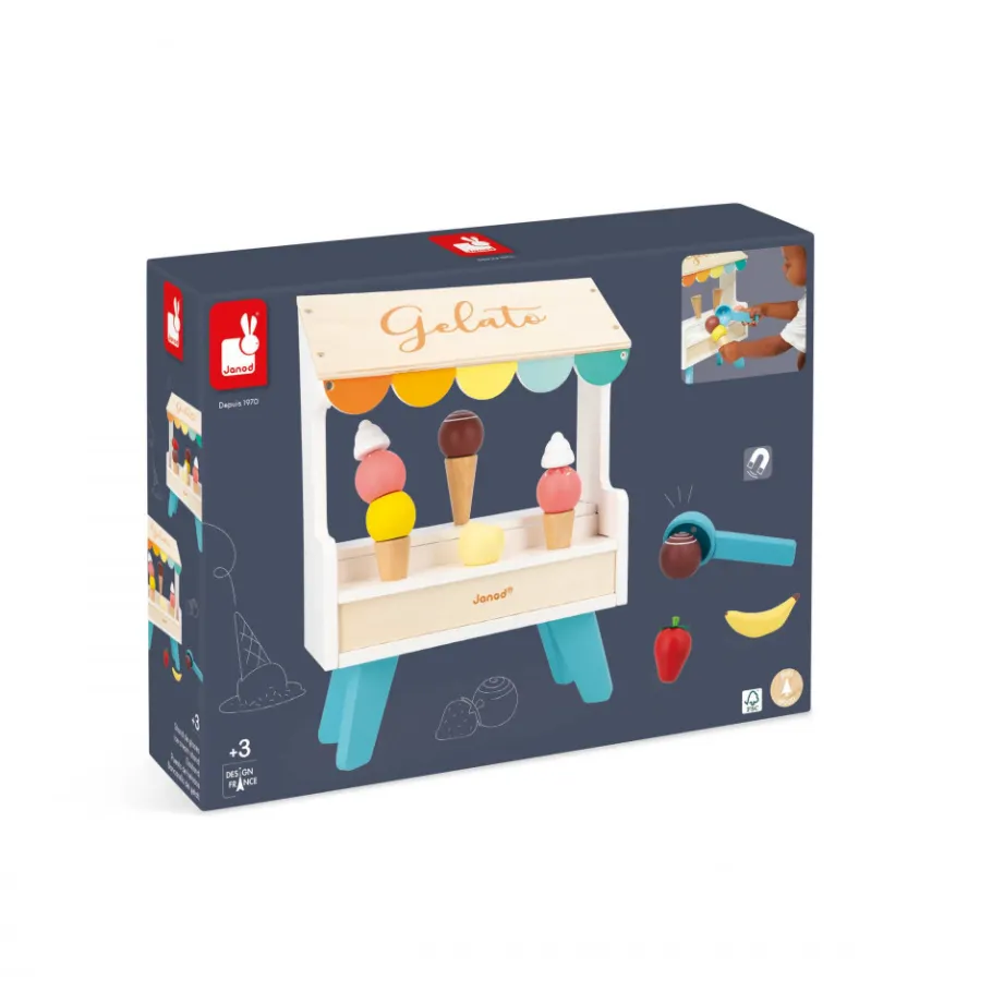 Janod Stand de Glaces* Imitation Métiers|Cuisines, Dinettes & Marchandes