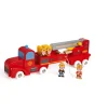 Janod Story - Camion de Pompiers Géant (bois)* Caserne & Véhicules De Pompiers