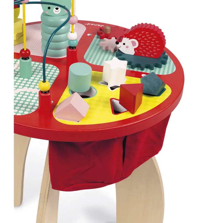 Janod Table d'activités Baby Forest (bois)* Formes & Couleurs|Bouliers, Loopings & Panneaux D'Activités
