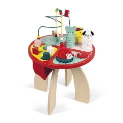 Janod Table d'activités Baby Forest (bois)* Formes & Couleurs|Bouliers, Loopings & Panneaux D'Activités