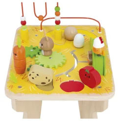 Janod Table d'Activités Ferme en bois* Tracteurs & Animaux De La Ferme|Formes & Couleurs