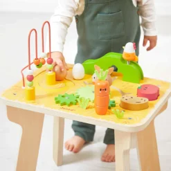 Janod Table d'Activités Ferme en bois* Tracteurs & Animaux De La Ferme|Formes & Couleurs